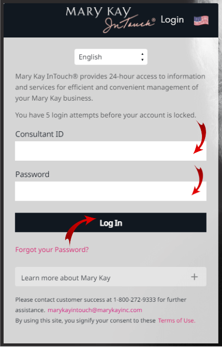 MaryKayInTouch Login Steps